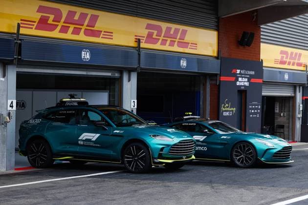 F1 - BELGIAN GRAND PRIX 2025 FIA Aston Martin DBX707 Medical Car, FIA Aston Martin Vantage Safety Car during the 2025 Formula 1 Belgian Grand Prix, 13th round of the 2025 FIA Formula One World Championship, WM, Weltmeisterschaft from July 25 to 27, 2025 on the Circuit de Spa-Francorchamps, in Stavelot, Belgium - StavelotBelgium  Copyright: xJavierxJimenezx