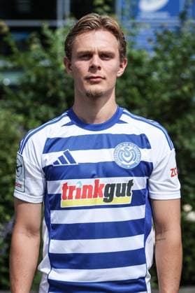 sports, football, 3 league season 2025 2026 team and portrait photo appointment MSV Duisburg 24 07 2025, schauinsland reisen arena Jakob Bookjans MSV Duisburg, 7 Duisburg schauinsland reisen arena Nordrhein Westfalen Germany