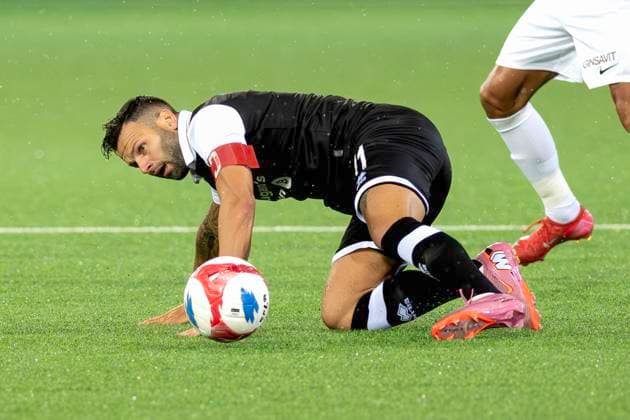 Renato Steffen, FCL, on the ground, FC Lugano CFR Cluj, qualifying round UEFA Europa League, football, 24 07 2025