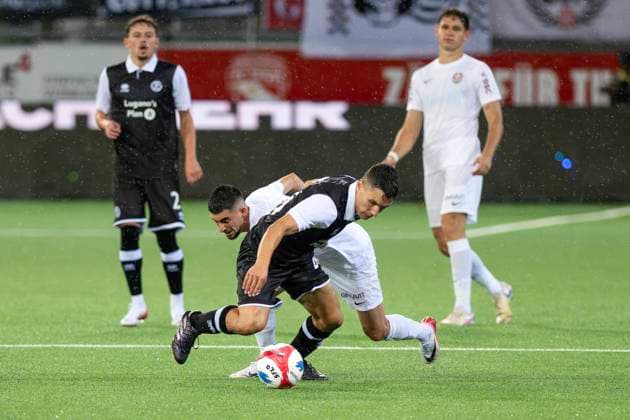 Mattia Zanotti, FCL, hi Meriton Korenica, CFR, FC Lugano CFR Cluj, qualifying round UEFA Europa League, football, 24 07 2025
