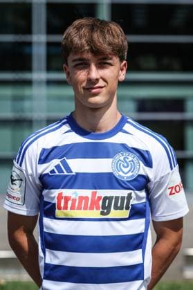 Sports, football, 3 league season 2025 2026 team and portrait photo appointment MSV Duisburg 24 07 2025, schauinsland reisen arena Simon Symalla MSV Duisburg, 23 Duisburg schauinsland reisen arena Nordrhein Westfalen Germany