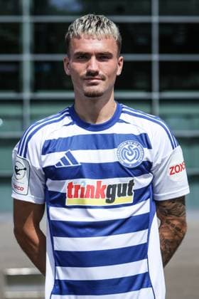 Sports, football, 3 league season 2025 2026 team and portrait photo appointment MSV Duisburg 24 07 2025, schauinsland reisen arena Dennis Borkowski MSV Duisburg, 25 Duisburg schauinsland reisen arena Nordrhein Westfalen Germany