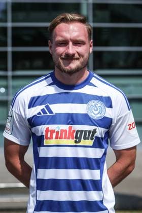 Sports, football, 3 league season 2025 2026 team and portrait photo appointment MSV Duisburg 24 07 2025, schauinsland reisen arena Florian Egerer MSV Duisburg, 28 Duisburg schauinsland reisen arena Nordrhein Westfalen Germany