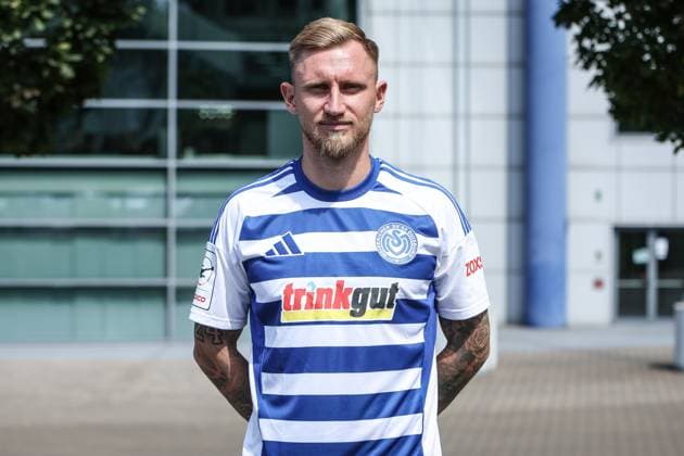 Sports, football, 3 league season 2025 2026 team and portrait photo appointment MSV Duisburg 24 07 2025, schauinsland reisen arena Alexander Hahn MSV Duisburg, 42 Duisburg schauinsland reisen arena Nordrhein Westfalen Germany