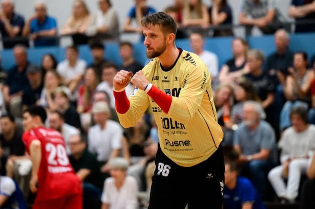 Bietigheim HBL 25 26 Test match TSV Weinsberg SG BBM Bietigheim Goalkeeper Jan Hrdlicka Bietigheim Bietigheim Bissingen Sporthalle am Viadukt Baden Württemberg Germany