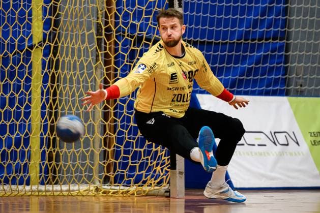 Bietigheim HBL 25 26 Test match TSV Weinsberg SG BBM Bietigheim Goalkeeper Jan Hrdlicka Bietigheim Bietigheim Bissingen Sporthalle am Viadukt Baden Württemberg Germany