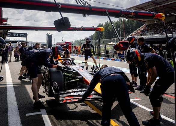 SPA - Max Verstappen (Red Bull Racing) during the first free practice session at the Spa-Francorchamps circuit ahead of the Belgian Grand Prix. ANP SEM VAN DER WAL xVIxANPxSportx xxANPxIVx 532171765 originalFilename: 532171765.jpg