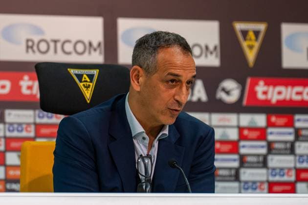 The new Managing Director Sport Rachid Azzouzi at the press conference for the presentation of Rachid Azzouzi as the new Managing Director Sport, Football, 3 Liga, Season 2025 2026, 25 07 2025 Press conference for the presentation of Rachid Azzouzi as the new Managing Director Sport, Football, 3 Liga, Season 2025 2026, 25 07 2025 Aachen Copyright: xEibner-Pressefoto J.xDerondeaux EP_JDU