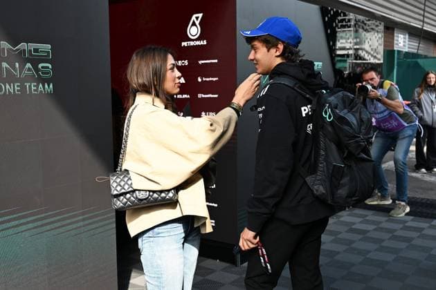 25 07 2025, xsvx, Motorsport FIA Formula 1, Grand Prix of Belgium v l girlfriend of Andrea Kimi Antonelli, Eli BabiÄkova Babickova FIA REGULATIONS PROHIBIT ANY USE OF PHOTOGRAPHS as IMAGE SEQUENCES and or QUASI VIDEO Spa