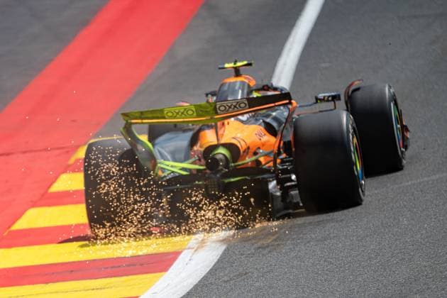 Formula 1 GP Spa Belgium Friday, 25 07 2025 Lando Norris 4, McLaren Formula 1 Team Formula 1 GP Spa Belgium Friday, 25 07 2025 Copyright: xBEAUTIFULxSPORTS Erlhofx