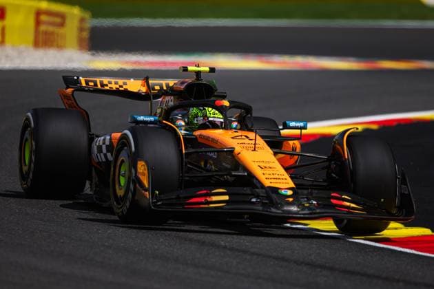 F1 - BELGIAN GRAND PRIX 2025 04 NORRIS Lando (gbr), McLaren F1 Team MCL39, action during the 2025 Formula 1 Belgian Grand Prix, 13th round of the 2025 FIA Formula One World Championship, WM, Weltmeisterschaft from July 25 to 27, 2025 on the Circuit de Spa-Francorchamps, in Stavelot, Belgium - StavelotBelgium  Copyright: xANTONINxVINCENTx