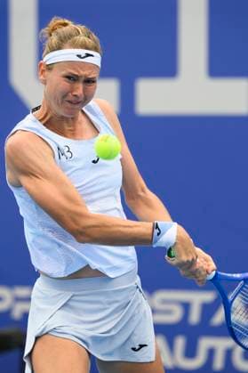 Czech tennis player Marie Bouzkova playes against Czech Tereza Valentova at the WTA, Tennis Damen Livesport Prague Open 2025 women s singles semifinals on the courts of TK Sparta Prague, in Prague, Czech Republic, on July 25, 2025. (CTKxPhoto MichalxKamaryt) CTKPhotoP2025072504870  CTKPhotoP2025072504870