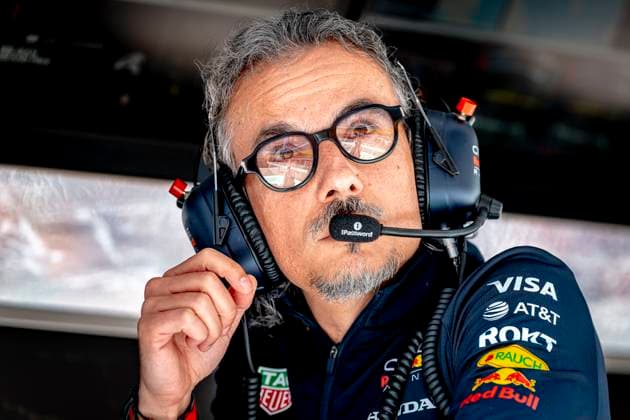 Laurent Mekies teamboss of Red Bull Racing during the free practice Grand Prix Formula 1 Spa Francorchamps 2025 at the Circuit Spa Francorchamps for the Formula 1 Moët Chandon Belgium Grand Prix 2025 season 2025 2026 in SPA, Belgium on 25 july 2025, photo by Marcel van Dorst EYE4images DeFodi Images