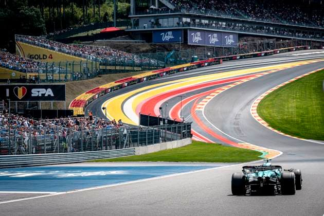 Formule 1 driver Fernando Alonso of Aston Martin during the free practice Grand Prix Formula 1 Spa Francorchamps 2025 at the Circuit Spa Francorchamps for the Formula 1 Moët Chandon Belgium Grand Prix 2025 season 2025 2026 in SPA, Belgium on 25 july 2025, photo by Marcel van Dorst EYE4images DeFodi Images