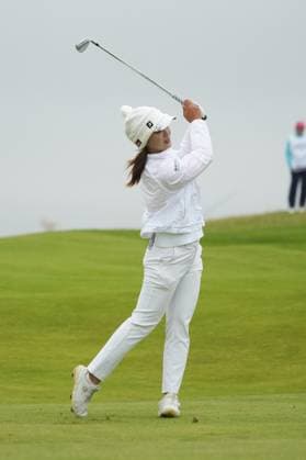 25th July 2025; Dundonald Links, Irvine, Scotland ISPS HANDA Womens Scottish Open Golf Round 2; Weiwei Zhang plays her second shot toward the green  AlecxBrown