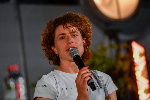 TOUR DE FRANCE FEMININ 2025 PHOTOPQR OUEST FRANCE Mathieu Pattier ; VANNES ; 25 07 2025 ; Conférence de presse avant le départ du tour de France 2025 depuis Vannes le samedi 26 juillet 2025. Marlen Reusser MOVISTAR Cycliste suisse Women s 2025 Tour de France starts on saturday from Vannes, France, VANNES France  Copyright: xPHOTOPQR OUESTxFRANCE MAXPPPxMathieuxPattierx 20250725OFR3193 20250725OFR3193