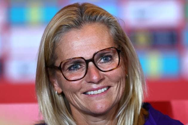 Sarina Wiegman coach of England speaking to the press England Women Media Activity, UEFA European Women s Championship, Football, Zurich, Switzerland - 25 Jul 2025Zurich Switzerland EDITORIAL USE ONLY No use with unauthorised audio, video, data, fixture lists, club league logos or live services. Online in-match use limited to 120 images, no video emulation. No use in betting, games or single club league player publications. Copyright: xMichaelxZemanek Shutterstockx 15410867bb