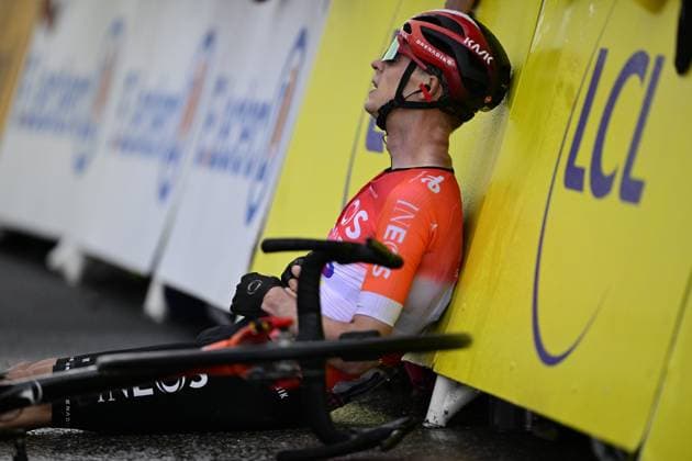 Dutch Thymen Arensman of Ineos Grenadiers pictured after winning pictured at the start of stage 19 of the 2025 Tour de France cycling race, from Albertville to La Plagne (130km), on Friday 25 July 2025 in France. The 112th edition of the Tour de France starts on Saturday 5 July in Lille, France, and will finish in Paris, France on the 27th of July. DIRKxWAEM  x129999681x