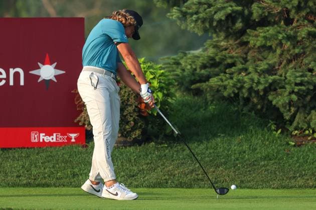 July 25th, 2025: Garrick Higgo of South Africa hits his 2nd shot on the second tee during the second round of the 3M Open 2025 at TPC Twin Cities on July 25th, 2025 in Blaine, Minnesota. -CSM Blaine USA - ZUMAc04_ 20250725_zma_c04_011 Copyright: xStevenxGarciax