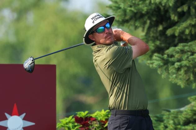 July 25th, 2025: Joel Dahmen of the United States hits his shot on the second tee during the second round of the 3M Open 2025 at TPC Twin Cities on July 25th, 2025 in Blaine, Minnesota. -CSM Blaine USA - ZUMAc04_ 20250725_zma_c04_015 Copyright: xStevenxGarciax