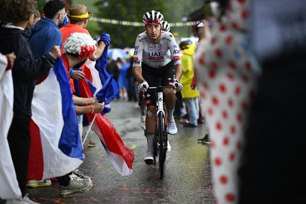 Spanish Marc Soler of UAE Team Emirates pictured in action during stage 19 of the 2025 Tour de France cycling race, from Albertville to La Plagne (130km), on Friday 25 July 2025 in France. The 112th edition of the Tour de France starts on Saturday 5 July in Lille, France, and will finish in Paris, France on the 27th of July. JASPERxJACOBS  x130005339x