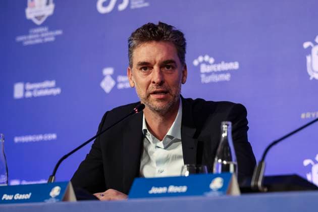 July 25, 2025, Caldes De Malavella, Girona, SPAIN: Pau Gasol attends his press conference, PK, Pressekonferenz during the presentation Ryder Cup 2031 at Camiral Golf & Wellness on July 25, 2025 in Caldes de Malavella, Girona, Spain. Caldes De Malavella SPAIN - ZUMAa181 20250725_zaa_a181_053 Copyright: xJavierxBorregox