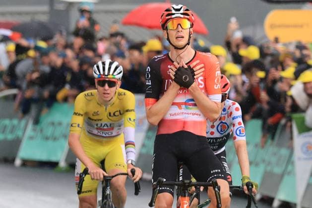 Tour de France - UCI Cycling Race 2025 Pierre Teyssot MAXPPP ; Tour de France - UCI Cycling Race 2025 in La Plagne, France on July 25, 2025. Stage 19 from Albertville to La Plagne 93.1 km. Thymen Arensman (NED) IGD wins the stage, Tadej Pogacar (SLO) remains leader in yellow. Pierre Teyssot Maxppp - The 112th edition of the Tour de France starts on Saturday 5 July in Lille, France, and will finish in Paris, France on the 27th of July. stage 19 of the 2025 Tour de France cycling race, from Albertville to La Plagne (130km), on Friday 25 July 2025 La Plagne Savoie France  Copyright: xMAXPPPxPierrexTeyssotx TEP64187 TEP64187