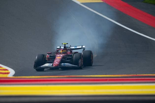 Lewis Hamilton Scuderia Ferrari HP, Great Britain, 44 in SF 25 at Eau Rouge Raidillon, BEL, Formula 1 World Championship, Moet Chandon Grand Prix of Belgium, Circuit de Spa Francorchamps, Sprint Qualifying, 2025 season, 25 07 2025 BEL, Formula 1 World Championship, Moet Chandon Grand Prix of Belgium, Circuit de Spa Francorchamps, Free Practice, 2025 season, 25 07 2025 Spa Francorchamps Copyright: xEibner-Pressefoto Memmlerx EP_MMR