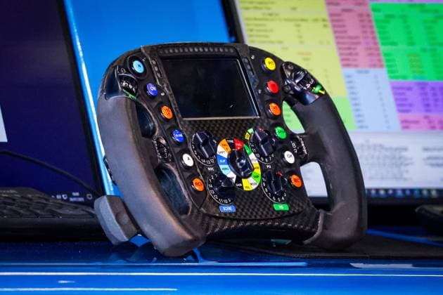F1 - BELGIAN GRAND PRIX 2025 Alpine F1 Team A525, mechanical detail of steering wheel during the 2025 Formula 1 Belgian Grand Prix, 13th round of the 2025 FIA Formula One World Championship, WM, Weltmeisterschaft from July 25 to 27, 2025 on the Circuit de Spa-Francorchamps, in Stavelot, Belgium - StavelotBelgium  Copyright: xFLORENTxGOODENx