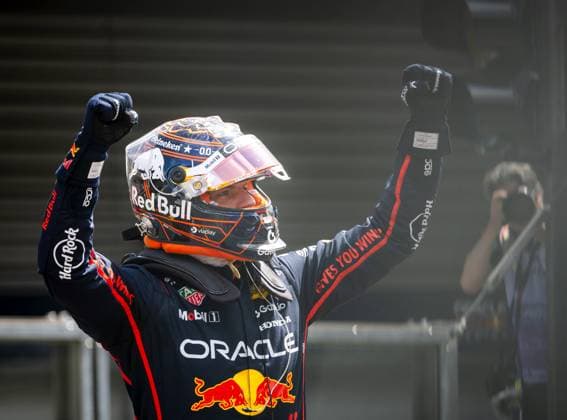 SPA - Max Verstappen (Red Bull Racing) reacts after winning the sprint race at the Spa-Francorchamps circuit ahead of the Belgian Grand Prix. ANP SEM VAN DER WAL xVIxANPxSportx xxANPxIVx 532245638 originalFilename: 532245638.jpg