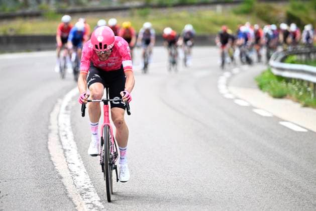 Tour de France 2025 Stage 20 PONTARLIER, FRANCE - JULY 26 : Asgreen Kasper (DEN) of EF Education - Easypost alone in the escape pack during stage 20 of the 112th edition of Tour de France an UCI World Tour 2.UWT cycling road race stage for Men Elite of 185 km with start in Nantua and finish in Pontarlier on July 26, 2025 in Pontarlier, France, 26 07 2025 ( Motordriver Kenny Verfaillie - Pontarlier France  Copyright: xJasperxJacobsx