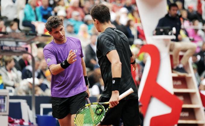 TENNIS - ATP, Tennis Herren Generali Open 2025 KITZBUEHEL,AUSTRIA,26.JUL.25 - TENNIS - ATP World Tour, Generali Open. Image shows Patrik Rikl (CZE) and Petr Nouza (CZE).  GEPAxpictures xMatthiasxHauer