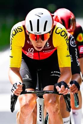 Tour de Wallonie 2025 Stage 1 NASSOGNE, BELGIUM - JULY 26 : Rider of Cofidis leading the escape pack during stage 1 of the 30th edition of Tour de Wallonie an UCI ProSeries 2.Pro cycling road race stage for Men Elite of 182 km with start in Nassogne and finish in Nassogne on July 26, 2025 in Nassogne, Belgium, 26 07 2025 ( Motordriver Pieter Van Herzele - Nassogne Belgium  Copyright: xTomasxSiskx