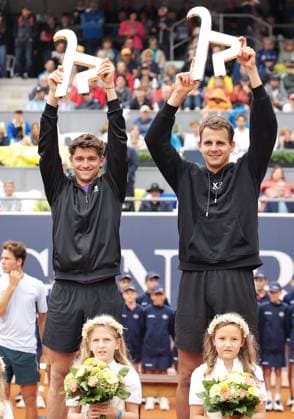 TENNIS - ATP, Tennis Herren Generali Open 2025 KITZBUEHEL,AUSTRIA,26.JUL.25 - TENNIS - ATP World Tour, Generali Open. Image shows Petr Nouza (CZE) and Patrik Rikl (CZE).  GEPAxpictures xMatthiasxHauer