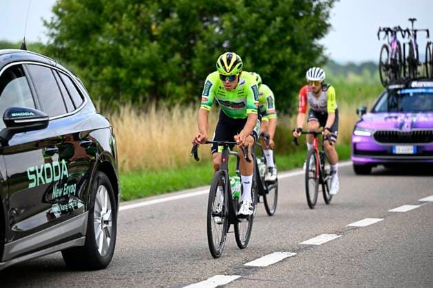 Tour de Wallonie 2025 Stage 1 NASSOGNE, BELGIUM - JULY 26 : Desal Ceriel of Wagner Bazin WB in action during stage 1 of the 30th edition of Tour de Wallonie an UCI ProSeries 2.Pro cycling road race stage for Men Elite of 182 km with start in Nassogne and finish in Nassogne on July 26, 2025 in Nassogne, Belgium, 26 07 2025 ( Motordriver Pieter Van Herzele - Nassogne Belgium  Copyright: xTomasxSiskx