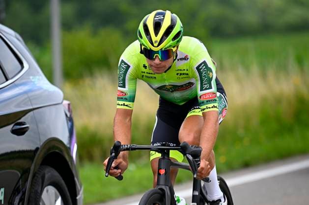 Tour de Wallonie 2025 Stage 1 NASSOGNE, BELGIUM - JULY 26 : Desal Ceriel of Wagner Bazin WB in action during stage 1 of the 30th edition of Tour de Wallonie an UCI ProSeries 2.Pro cycling road race stage for Men Elite of 182 km with start in Nassogne and finish in Nassogne on July 26, 2025 in Nassogne, Belgium, 26 07 2025 ( Motordriver Pieter Van Herzele - Nassogne Belgium  Copyright: xTomasxSiskx