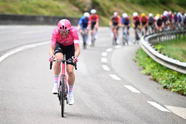 Tour de France 2025 Stage 20 PONTARLIER, FRANCE - JULY 26 : Asgreen Kasper (DEN) of EF Education - Easypost in action during stage 20 of the 112th edition of Tour de France an UCI World Tour 2.UWT cycling road race stage for Men Elite of 185 km with start in Nantua and finish in Pontarlier on July 26, 2025 in Pontarlier, France, 26 07 2025 ( Motordriver Kenny Verfaillie - Pontarlier France  Copyright: xJasperxJacobsx