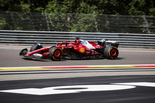 F1 Grand Prix Of Belgium - SPRINT Charles Leclerc of Monaco driving the race car No.¯16, the Ferrari SF‘25 powered by Ferrari engine power unit of Scuderia Ferrari HP F1 Team, on track during Sprint session ahead of the F1 Grand Prix of Belgium at Circuit de Spa‘Francorchamps in Belgium on July¯26,¯2025. Spa Belgium  Copyright: xNicolasxEconomoux originalFilename:economou-notitle250726_npmTm.jpg
