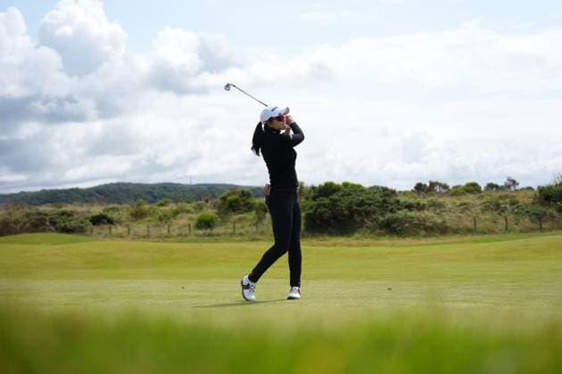 26th July 2025; Dundonald Links, Irvine, Scotland ISPS HANDA Womens Scottish Open Golf Round 3; A Lim Kim plays her second shot toward the green  AlecxBrown