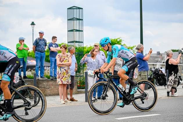 Tour de Wallonie 2025 Stage 1 NASSOGNE, BELGIUM - JULY 26 : Conforti Lorenzo of VF Group - Bardiani CSF - Faizane in action during stage 1 of the 30th edition of Tour de Wallonie an UCI ProSeries 2.Pro cycling road race stage for Men Elite of 182 km with start in Nassogne and finish in Nassogne on July 26, 2025 in Nassogne, Belgium, 26 07 2025 ( Motordriver Pieter Van Herzele - Nassogne Belgium  Copyright: xTomasxSiskx