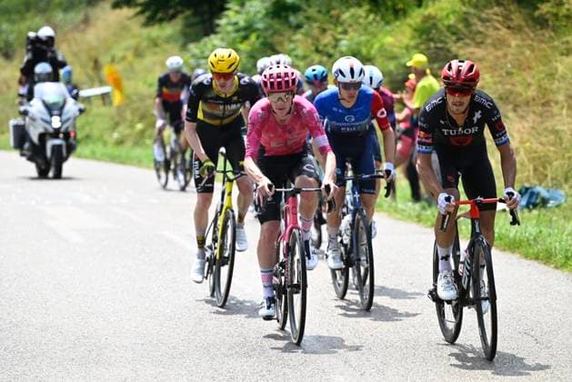 Tour de France 2025 Stage 20 PONTARLIER, FRANCE - JULY 26 : Rider of EF Education - Easypost, Trentin Matteo (ITA) of Tudor Pro Cycling Team in action during stage 20 of the 112th edition of Tour de France an UCI World Tour 2.UWT cycling road race stage for Men Elite of 185 km with start in Nantua and finish in Pontarlier on July 26, 2025 in Pontarlier, France, 26 07 2025 ( Motordriver Kenny Verfaillie - Pontarlier France  Copyright: xJasperxJacobsx