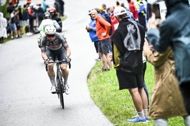 Australian Kaden Groves of Alpecin-Deceuninck pictured in action during stage 20 of the 2025 Tour de France cycling race, from Nantua to Montpellier (185km), on Saturday 26 July 2025 in France. The 112th edition of the Tour de France starts on Saturday 5 July in Lille, France, and will finish in Paris, France on the 27th of July. JASPERxJACOBS  x130053961x