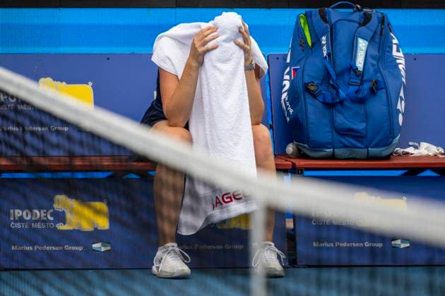 Czech tennis player Linda Noskova lost the match against Czech Marie Bouzkova at the WTA, Tennis Damen Livesport Prague Open 2025 women s singles final on the courts of TK Sparta Prague, in Prague, Czech Republic, on July 26, 2025. (CTKxPhoto OndrejxDeml) CTKPhotoP2025072604135  CTKPhotoP2025072604135