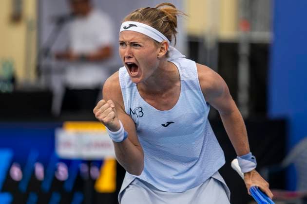 Czech tennis player Marie Bouzkova won the match against Czech Linda Noskova at the WTA, Tennis Damen Livesport Prague Open 2025 women s singles final on the courts of TK Sparta Prague, in Prague, Czech Republic, on July 26, 2025. (CTKxPhoto OndrejxDeml) CTKPhotoP2025072604137  CTKPhotoP2025072604137