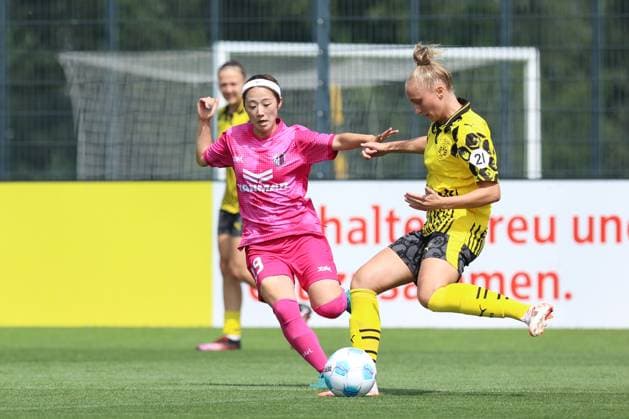 26 07 2025, Football, Women, Test match, Season 2025 2026, Borussia Dortmund vs Cerezo Osaka at BVB Hohenbuschei Football Park in Dortmund Germany Moka Cerezo Osaka, 19 , Dortmund Football Park BVB Hohenbuschei North Rhine-Westphalia Germany FZ