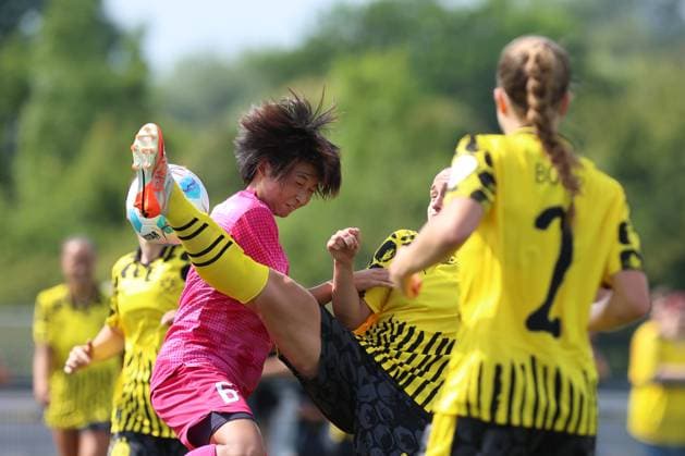 26 07 2025, Football, Women, Test match, Season 2025 2026, Borussia Dortmund vs Cerezo Osaka at BVB Hohenbuschei Football Park in Dortmund Germany Nao Cerezo Osaka, 6 Dortmund Football Park BVB Hohenbuschei North Rhine-Westphalia Germany FZ