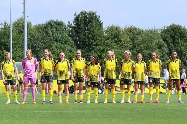 26 07 2025, Football, Women, Test match, Season 2025 2026, Borussia Dortmund vs Cerezo Osaka at BVB Hohenbuschei Football Park in Dortmund Germany BVB before the match Dortmund Football Park BVB Hohenbuschei North Rhine-Westphalia Germany FZ
