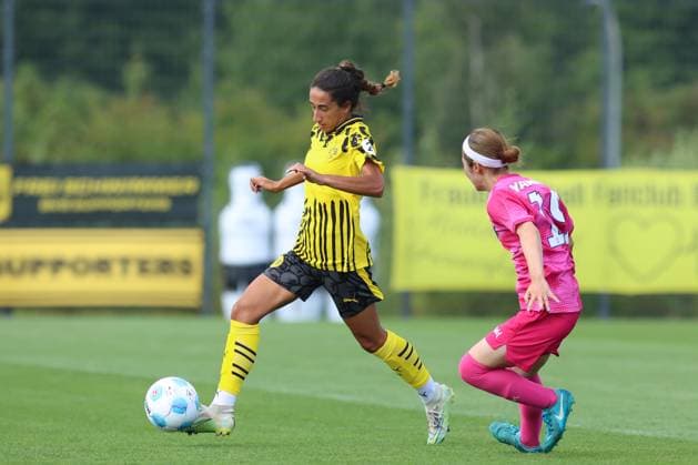 26 07 2025, Football, Women, Test match, Season 2025 2026, Borussia Dortmund vs Cerezo Osaka at BVB Hohenbuschei Football Park in Dortmund Germany Marah Tayeh Borussia Dortmund, 7 Dortmund Football Park BVB Hohenbuschei North Rhine-Westphalia Germany FZ