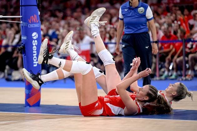 LODZ 26.07.2025 SIATKOWKA KOBIET LIGA NARODOW 2025 TURNIEJ FINALOWY: WLOCHY- POLSKA --- WOMENS VOLLEYBALL NATIONS LEAGUE 2025 FINAL ROUND MATCH IN LODZ: ITALY - POLAND N Z MARTYNA CZYRNIANSKA MAGDALENA STYSIAK FOT. PAWEL PIOTROWSKI 400MM.PL NEWSPIX.PL --- newspix.pl 