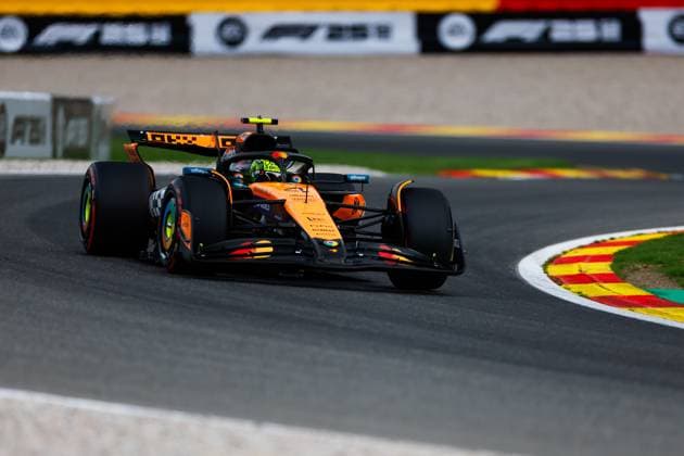 F1 - BELGIAN GRAND PRIX 2025 04 NORRIS Lando (gbr), McLaren F1 Team MCL39, action during the 2025 Formula 1 Belgian Grand Prix, 13th round of the 2025 FIA Formula One World Championship, WM, Weltmeisterschaft from July 25 to 27, 2025 on the Circuit de Spa-Francorchamps, in Stavelot, Belgium - StavelotBelgium  Copyright: xJavierxJimenezx